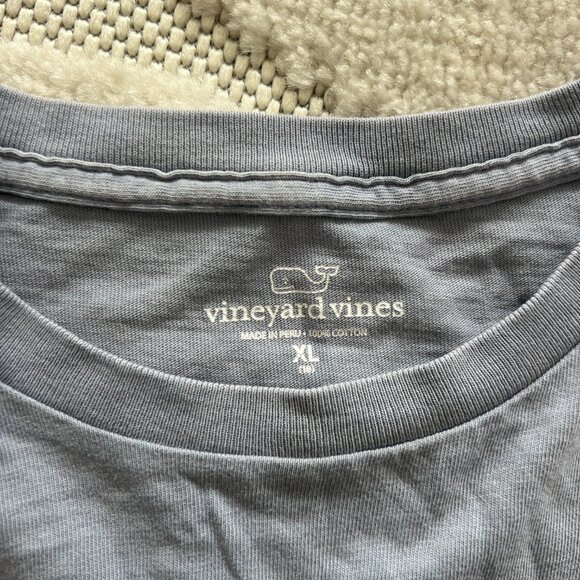 Women's Vineyard Vines Light Blue Long Sleeve T-Shirt with Pocket, in size XL - Picture 5 of 6